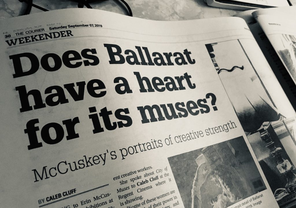 headline reads 'does ballarat have a heart for its muses?'